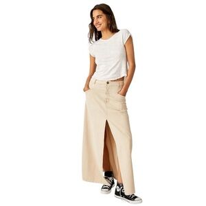 Free People Come As You Are Corduroy Maxi Skirt
